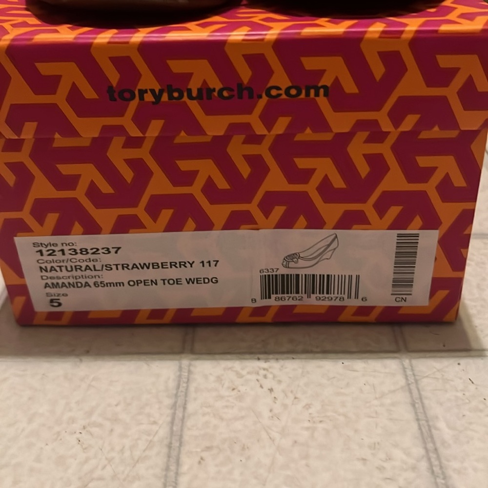 Tory Burch Canvas & Wooden Platform Shoes - Picture 10 of 11